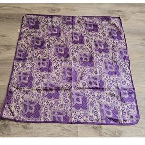 Vintage Glentex Paisley Purple 23" Scarf Made In Japan